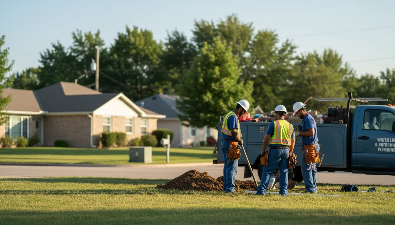 Residential water line and bathroom plumbing service in Palmersville, TN